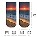 VstaDank Beach Red Sunset Ankle Socks 5 Pairs Fashion Invisible Low Cut Sock for Adult Casual Short Sock Soft Cozy No Show Socks