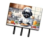 Caroline's Treasures Puli The Chef Leash or Key Holder Wall Hooks, Key Hooks Holder, Coat Rack Wall Mount, Coat Hooks, Hooks for Hanging Keys, Towels, Aprons, Leashes