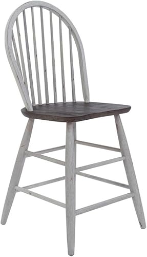 Liberty Furniture INDUSTRIES Farmhouse Windsor - Juego de 2 sillas de mostrador, 17 pulgadas de ancho x 22 pulgadas de profundidad x 42 pulgadas de