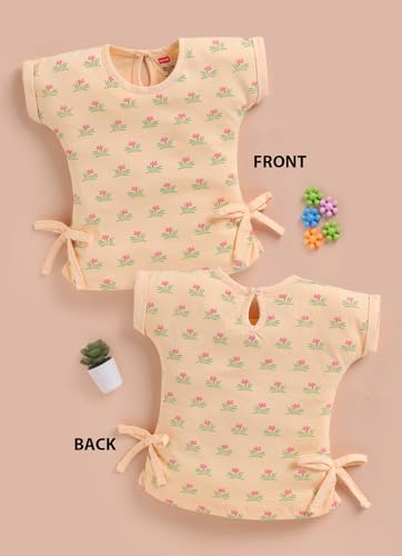 Image of LuvLap Baby Girls 100% Cotton Half Sleeve Girls Top Pack of 4