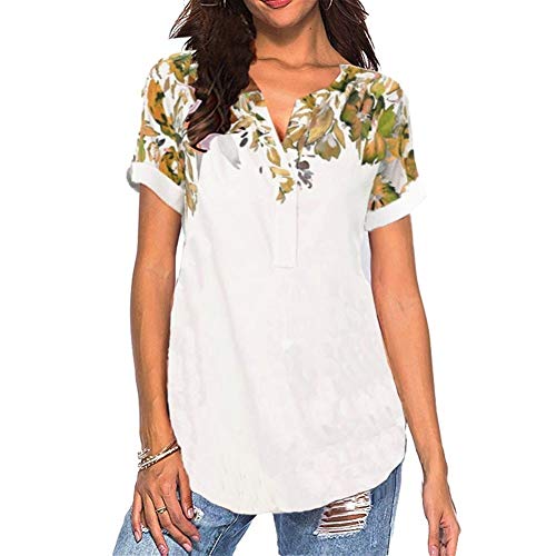 LVYI Été Décontracté De Grande Taille Femmes Nouvelles Manches Courtes Femmes T-Shirt Décontracté Été À Manches Courtes Nouvelles De Grande Taille for Femmes T-Shirt (Color : Khaki, Size : S) Cover