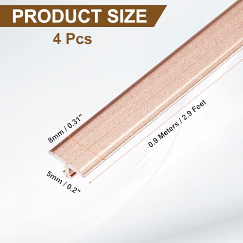 Bande de transition de sol en aluminium or rose haut de gamme 4x