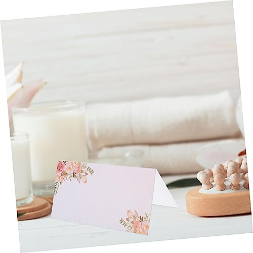 ABOOFAN 50 Peças Bandeiras De Cartão De Presente De Casamento Lugar Reservado Número De Mesa Sinaliz