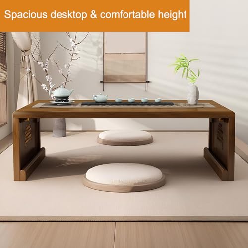 Table à thé japonaise pliante pour petits salons et studios exigus