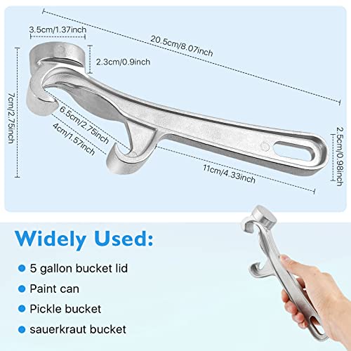Worldity 2Pcs Aluminum Bucket Opener, Durable Paint Can Opener, Bucket Opener Tool 5 Gallon Open Buckets And Paint Cans With Ease, Perfect For Home Industrial Use #TOP2