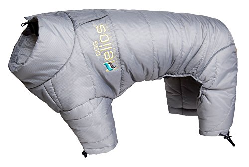 Doghelios 'Thunder-Crackle' Full-Body Bodied Waded-Plush Adjustable And 3M Reflective Pet Dog Jacket Coat W/ Blackshark Technology, Medium, Grey #TOP3