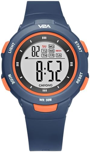 V2A Kids Watch - Waterproof Multi-Functional Digital Sports Watch for Ages 5-13, 30M Water Resistance, Gift for 5-10 Year Olds