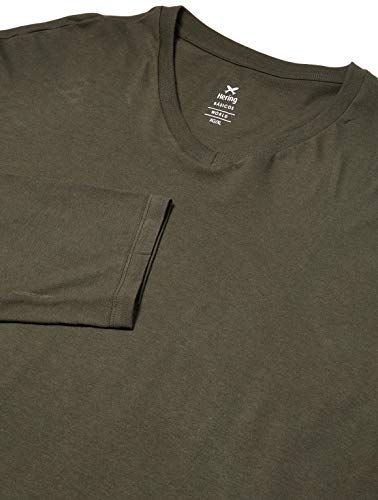 Camiseta Básica Manga Longa, Hering, Masculino, Verde, G