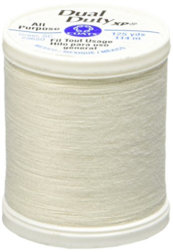 Hilo general Coats & Clark Dual Duty XP 125 yardas blanco miniatura 1