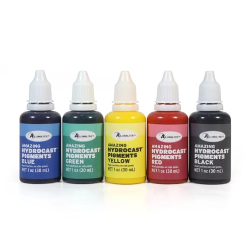 Alumilite Amazing HydroCast Pigment (5-Pack), High-Concentration, Customizable Dyes for Stunning Decorative Art, Planter Pots, and Home Decor, Perfectly...