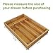 BAMEOS Utensil Drawer Organizer, Cutlery Tray Desk, Silverware Holder Kitchen Knives Tray, 100% Pure Bamboo Cutlery in Natural Color (9.75)