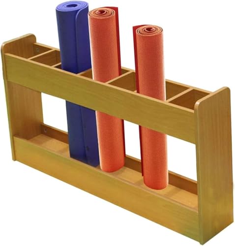 Tapis de yoga encombrant ? Solution rangement en bois 7 places - 6