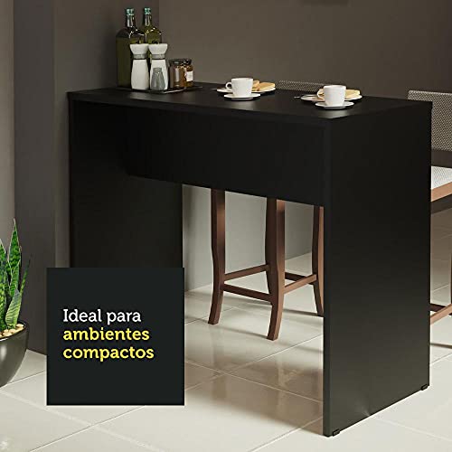 Bancada para Cozinha Reims Madesa 115 cm - Preto