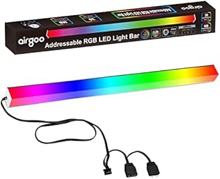 Addressable RGB LED Strip for Gaming Case, 0.98ft 30LEDs Diffused RGBIC Rainbow Magnetic ARGB Strip PC Case Lighting, for 5V 3-pin ASUS Aura SYNC, MSI Mystic Light Sync Motherboard