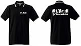 Fruit of the Loom St. Pauli Herren Polo Shirt Ultras schwarz RetroXL