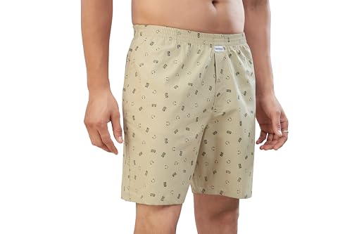 Image of Nermosa Men's 100% Cotton Boxer Shorts - Soft, Breathable, All-Day Comfort (Pack of 3)