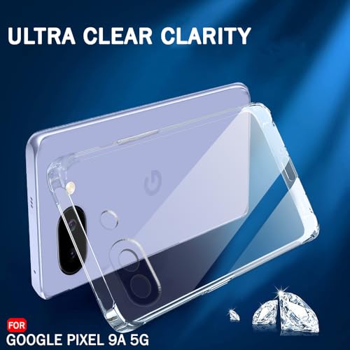 Image of TheGiftKart Back Cover Soft Case for Google Pixel 9A | Best Camera Protection | Inbuilt Dust Plugs & Anti-Slip Grip | Ultra Clear Slim Back Cover Case for Google Pixel 9A (Silicone, Transparent)
