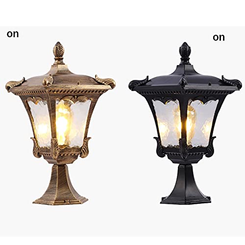 Outdoor Post Cap Lamp led Gegoten Aluminium Hek Post Light Waterdicht Exterieur Pijler Lamp Met Pier Mount Base Europese Stijl Pijler Licht Landschap Verlichting Tuin, Achtertuin, Binnenplaa - Afbeelding 6