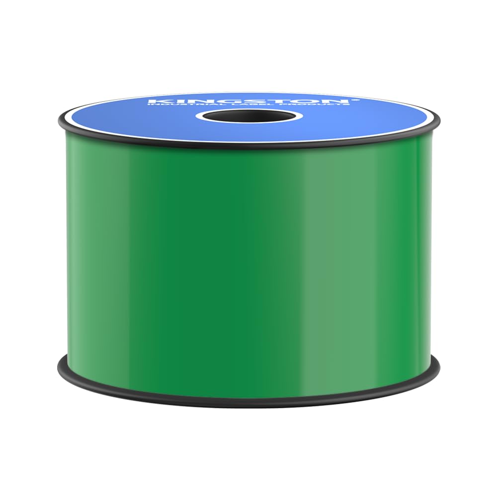 Kingston Nastro per etichette in vinile di alta qualità, verde, 7,6 cm x 150 m, per DuraLabel, LabelTac, VnM SignMaker, SafetyPro, Viscom e altri