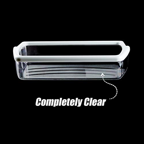 image for Funmit W10321304 Clear Plastic with White Frame Refrigerator Cantileve