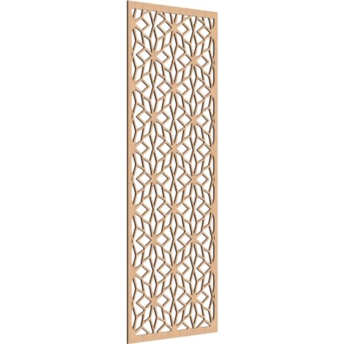 Image of 25 3 /8 inchW x 64 3 /8 inchH x 1 /4 inchT Lake Decorative Fretwork Wood Wall Panels, Hickory