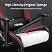Hbada Executive Office Chair, Big and Tall Computer Chair 400lbs Wide Seat, High Back PU Leather Ergonomic Computer with Adjustable Armrest, 360° Swivel Height, Red