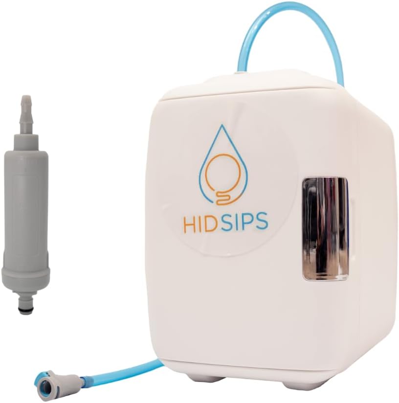 HID SIPS Water Dispenser Mini Fridge and Filtration System, Universal Fit, 1x Replaceable 200-Gallon 0.1 Micron Filter, 1x HID SIPS 4L Mini Fridge, 1x Dishwasher Safe Water Storage Reservoir