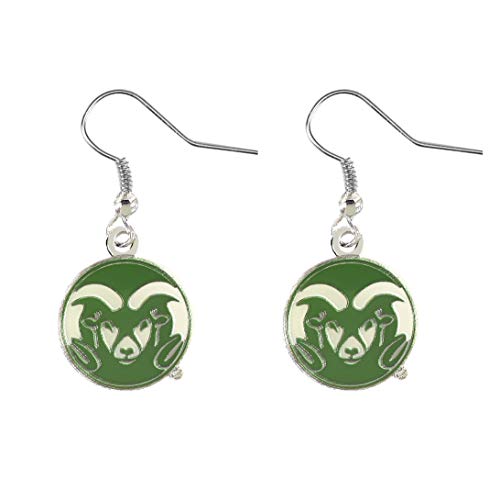 aminco NCAA Colorado State Rams Logo Dangler Earrings, Silver, 2-"