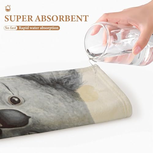 Serviette de bain microfibre koala absorbante pour sport et yoga