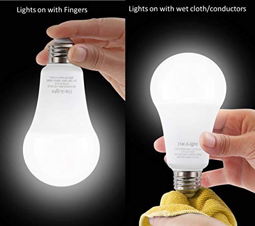 HouLight 5W Rechargeable Emergency LED Light Bulbs with Back Up Battery for Power Outage, Camping, Hurricane, Disaster Planning, 40W Equivalent, UL Certified (5000K Daylight White, 2-Pack) - Thumbnail 7