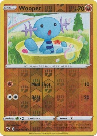 Pokemon Single Card WOOPER 083/185 Reverse Holo VIVID VOLTAGE