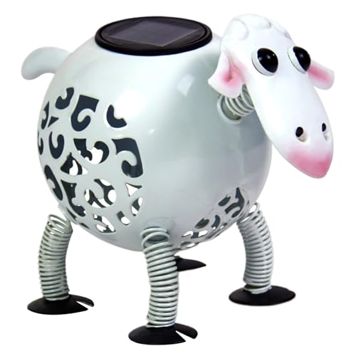 KUYYFDS Sheep Solar Lights Wrought Iron Waterproof Sheep Figurines Solar Garden Decor Metal Sculptures Garden Lights for Car Dashboard Patio Balcony Yard Lawn Decor 10x7 Inch, Tools