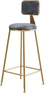 NMDCDH Tabouret de Bar à Pied Haut, Tabouret de Bar à Coussin en Flanelle à Cadre en métal, pour Salon de Bar de Restaurant Familial, 25/30in
