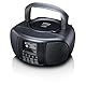 Lenco SCD-6000BK Tragbares Internetradio mit DAB+/FM, Bluetooth, CD-Player und 2,4-Zoll TFT-LCD-Farbdisplay, Dualband-WLAN, Stereo-Sound - schwarz