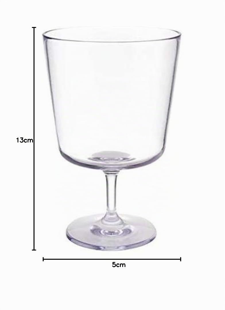 Buddy's Bar – Juego de 6 vasos de plástico Tritan de 0,3 litros, 300 ml, sin BPA, resistentes a los golpes, reutilizables y aptos para lavavajillas, transparente