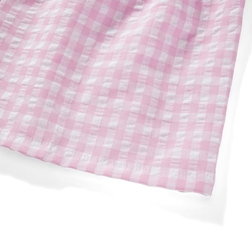 Image of Y2k Plaid Shorts Cute Baggy Ginghem Boxer Shorts for Women Checked Lounge Pajama Bottom Preppy Sleep Pj Shorts
