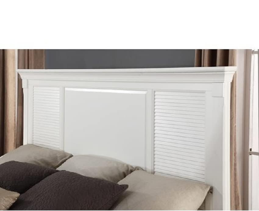 Image of APRODZ Solid Wood Without Storage King Size Bed Elmore for Bedroom Stylish | White Finish