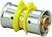 Viega 93055 PureFlow Zero Lead Bronze PEX Press Coupling with 3/4-Inch by 1-Inch Press x Press