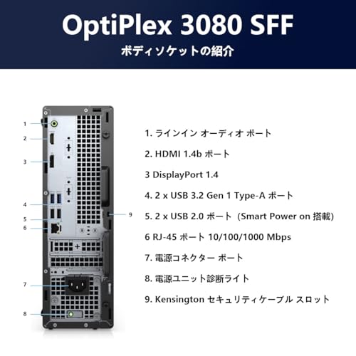 undefined 【整備済み品】デル 第10世代デスクトップパソコンOptiPlex 3080SFF又5080SFFデスクトップ高性能Corei5 10400/3.1~4.3GHz PC/Windows11 64bit/MS O-ffice 2019搭載 初期設定済/WIFI/Bluetooth/DP/HDMI/USB3.0/180日保証 (メモリ32GB+SSD1TB) の商品画像 5