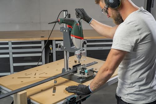 wolfcraft Schraubstock Simplex 60 – Hochleistungs-Spannstock mit horizontalen & vertikalen V-Nuten | Ideales Schraubstock für Rundmaterial & kleine Werkstücke - 3412099