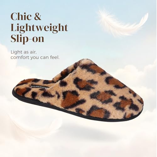 Snug Leaves Women's Fuzzy Scuff Slippers Soft Comfy Memory Foam Non-slip Indoor House Shoes - Image 6