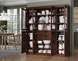 Palace Imports 100% Solid Wood Kitchen China Pantry Cabinet, 65' W - 4 Clear Glass...