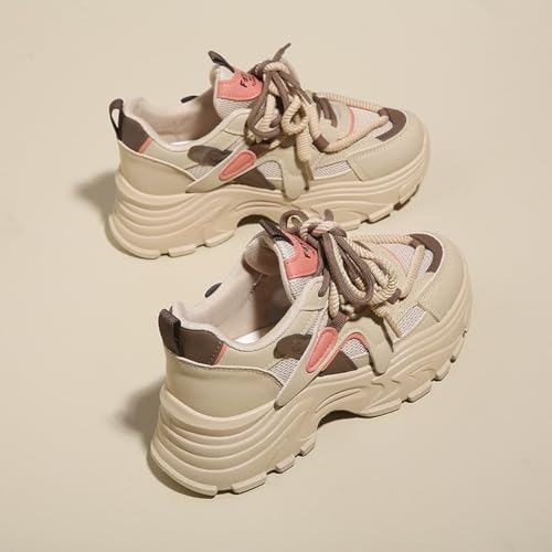 MAUGELY Women's Platform Mesh Casual Sports Shoes Fashionable Road-Running Walking Sneakers4