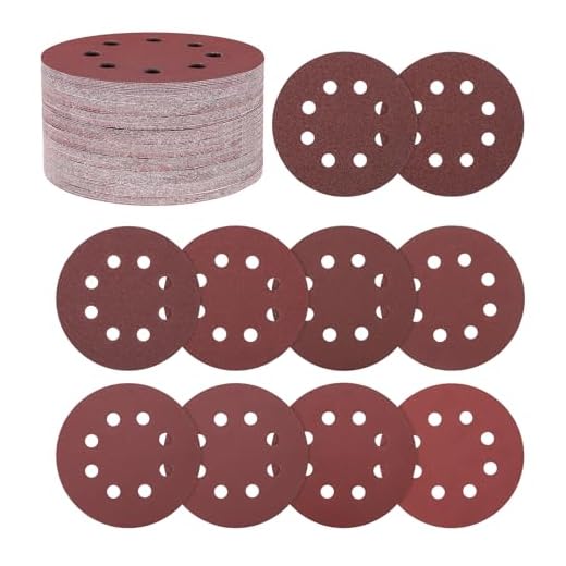 Kozelo 60 Pack Sanding Disc Kit 5 Inch 40/60/80/100/120/150/240/320/400/600 Grit 8 Hole Hook and Loop Random Orbital Sandpaper for Drywall Sander Wood Metal