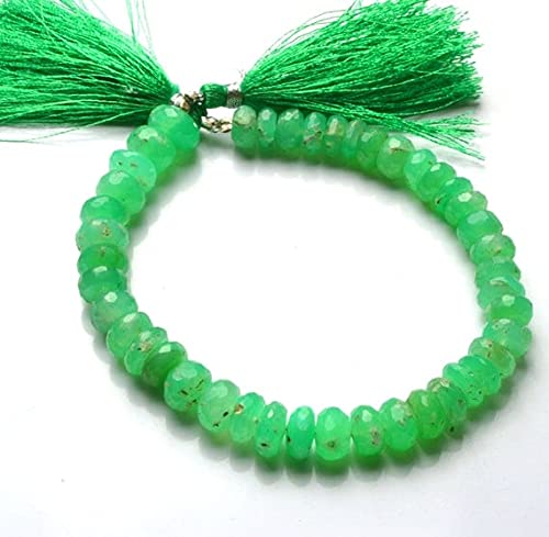 Chrysoprase verte naturelle perle facettée rondelle 7-10mm pour création bijoux DIY en ligne