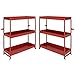 Produktbild Monster Racking 2 x Lieferwagen Werkstattwagen Fahrzeugausbau Sortiersystem Werkzeugaufbewahrung Regalsystem Regalgestell Werkstattregal 116,5cm x 115cm x 34,8cm Rot