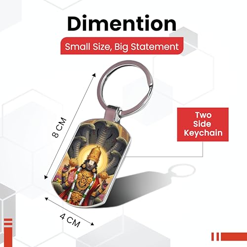 Image of Stylish Metal Keychains with Permanent Glossy Print - Inspirational Quotes & Spiritual Designs - Perfect Key chains for loved ones, Personal Use, Gifts & Return Gifts