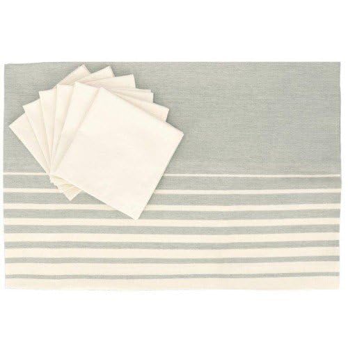Horizon var. 14503 beige nappe avec des serviettes 8 places Gabel cm 150 x 220
