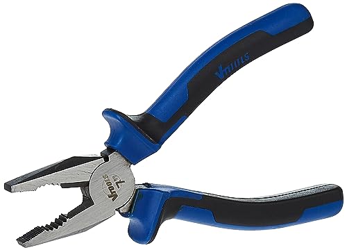 VTOOLS 7 Inch Combination Pliers Multifunction Pliers with Wire Cutting Crimping Twisting Pulling & Nails Removing Carbon Steel Black Polished Finish Pack 1 VT2140