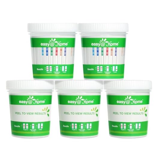 Easy@Home 12 Panel Drug Test Cup Kit with Temperature Strip-Testing OPI2000, THC, COC, MET/mAMP, OXY, AMP, BAR, BZO, MTD, MDMA, PCP, TCA- Instant Urine Test- ECDOA-7124 - 5 Pack